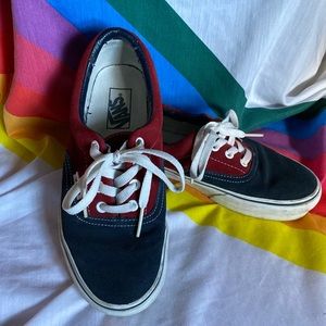 Red & Blue Suede Vans